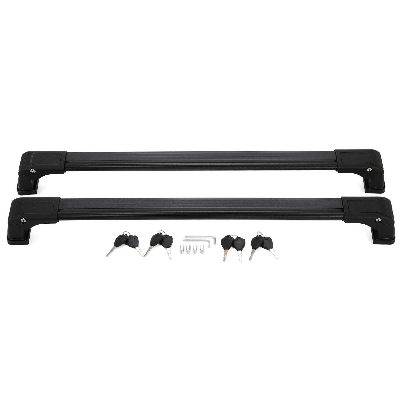 Set of 2 Roof Rack Cross Bars for Mazda 5 (2006–2017) Black Aluminum