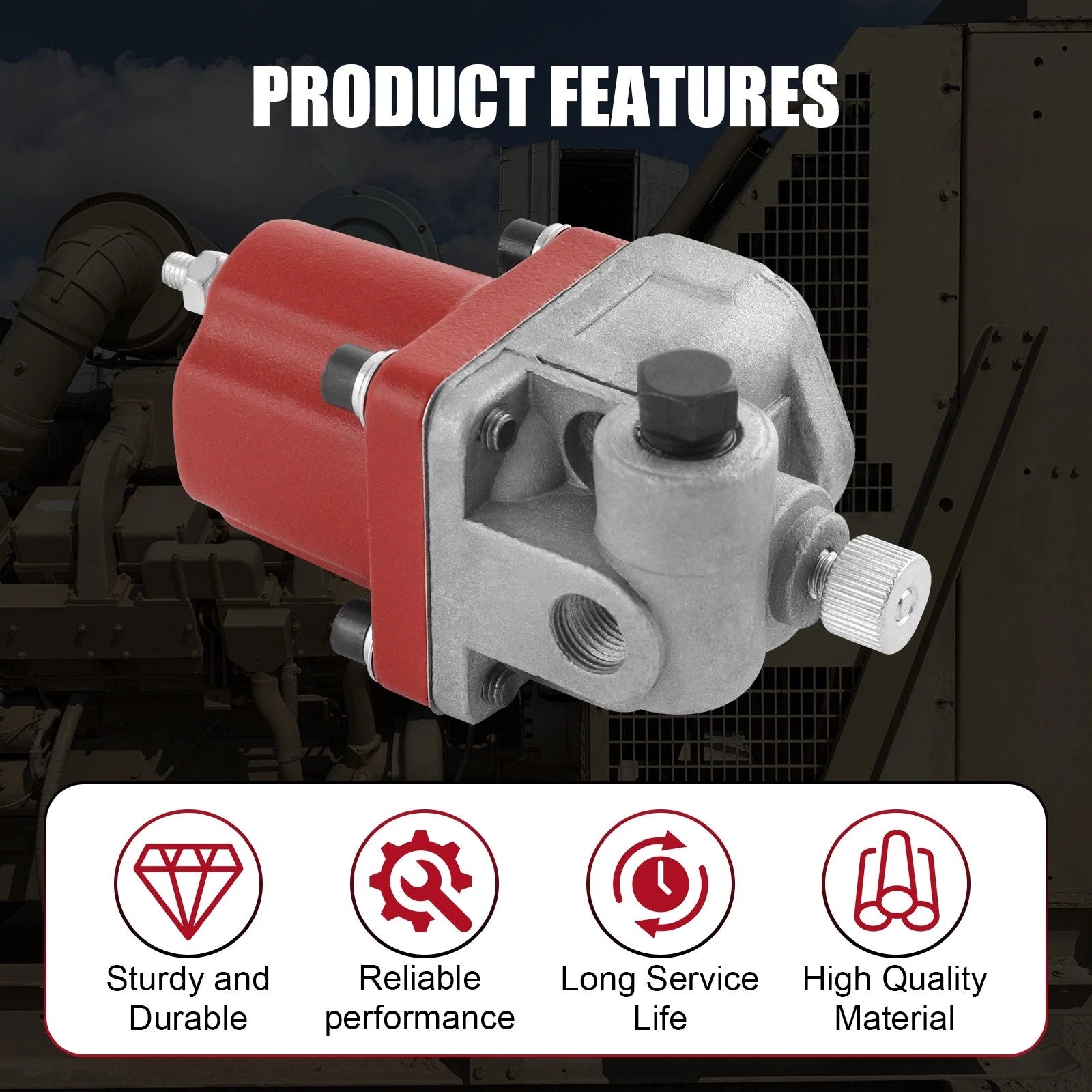 Fuel Shutoff Solenoid Valve for Cummins NTA855 & N14 (24V)