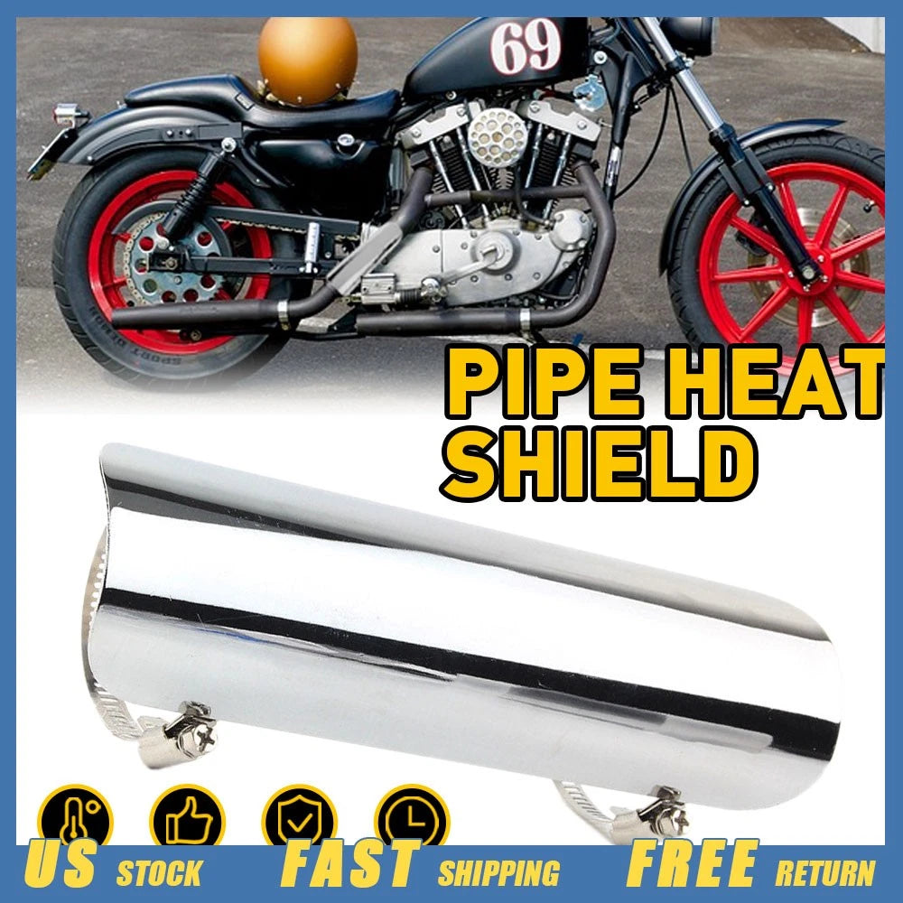 Chrome Exhaust Pipe Heat Shielding Protector for Honda V (Fits USA)