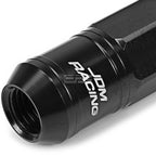 Open-End Aluminum Black Lug Nuts + Adapter M12x1.5 for