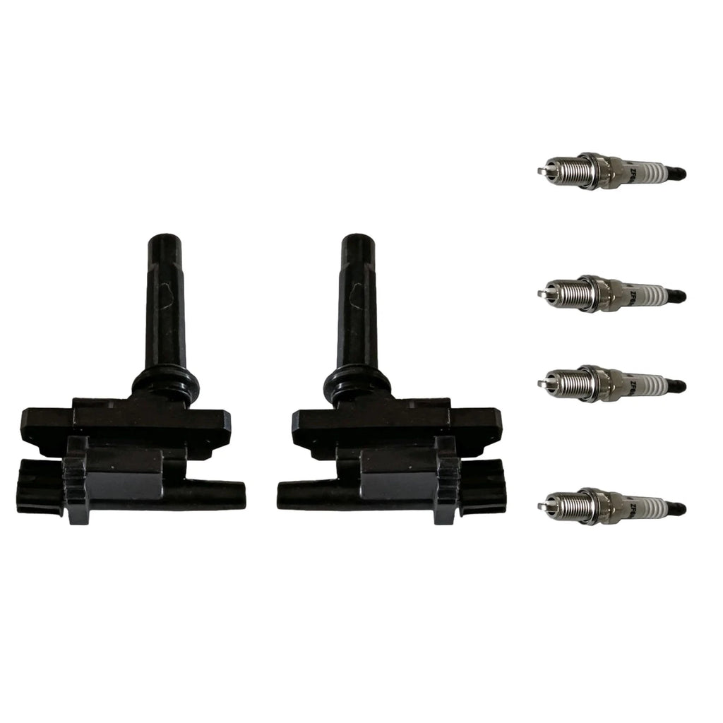 Ignition Coil & NGK V-Power Spark Plug Set for Mazda Protege (1999-2003)
