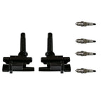 Ignition Coil & NGK V-Power Spark Plug Set for Mazda Protege (1999-2003)