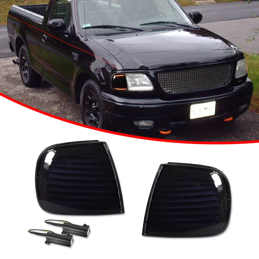 Smoke LED Front Corner Turn Signal Lights for Ford F150 Expedition (1999–2003)
