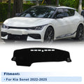 Dash Cover for Kia Sonet (2022–2025) Polyester Black