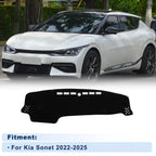 Dash Cover for Kia Sonet (2022–2025) Polyester Black