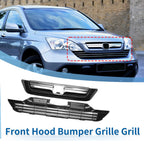 Front Bumper Grille for Honda CR-V (2007–2009) Chrome Black 1 Set