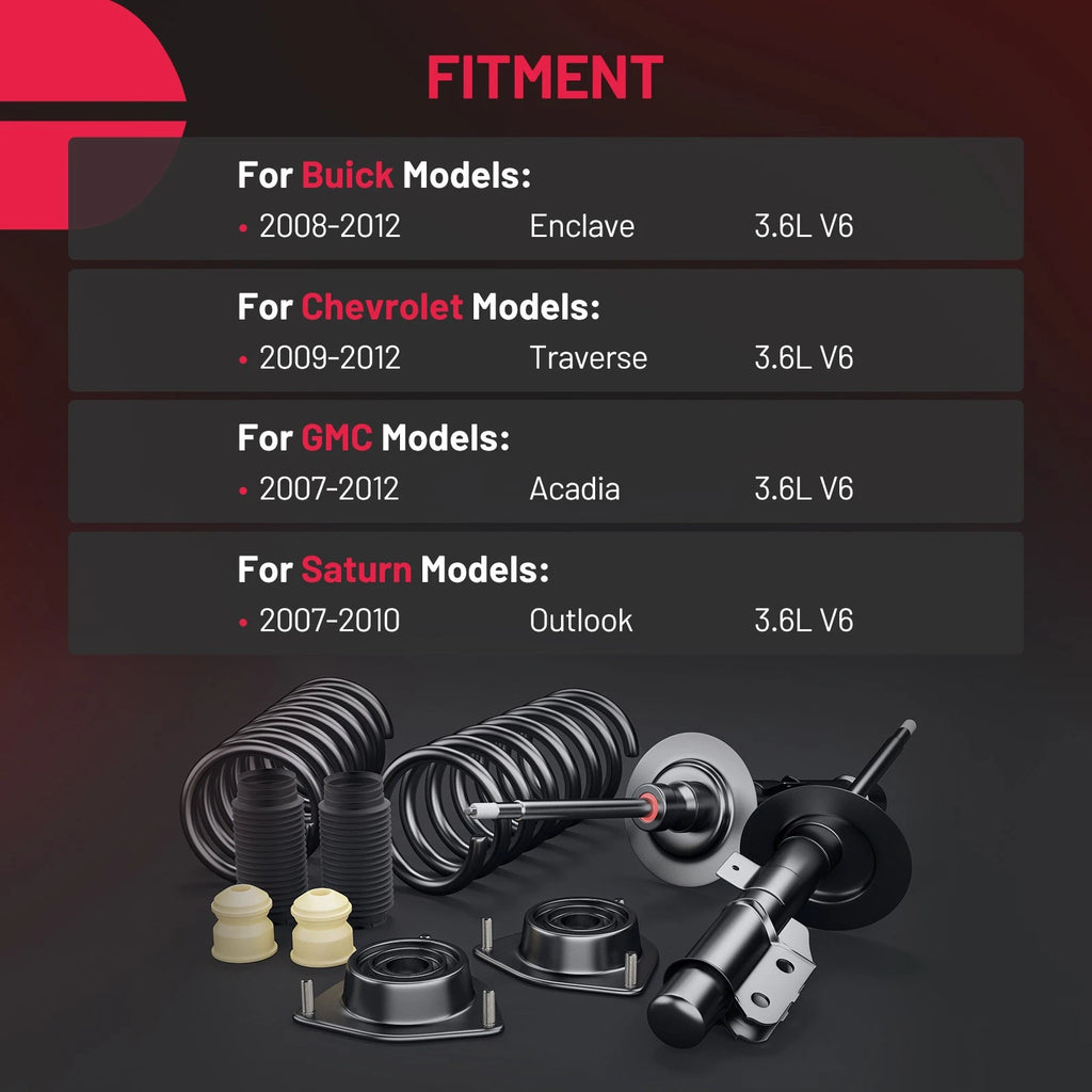 Front Struts and Rear Shocks and Sway Bars for Buick Enclave (2018-2018)