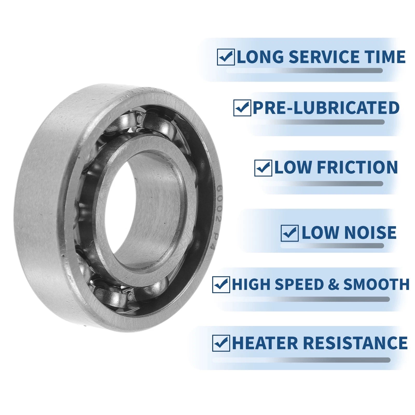 Set of 2 Deep Groove Ball Bearings 15x32x9mm for Automotive Applications