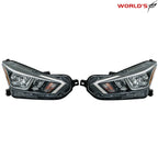 Set of 2 Halogen Headlamps for Nissan Versa (2020–2021) Chrome