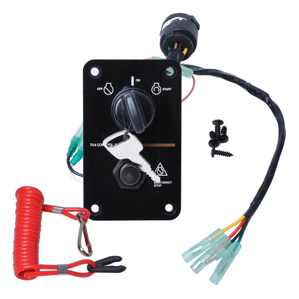 Single Engine Key Switch Panel with Lanyard for Yamaha (704-82570-12-00)