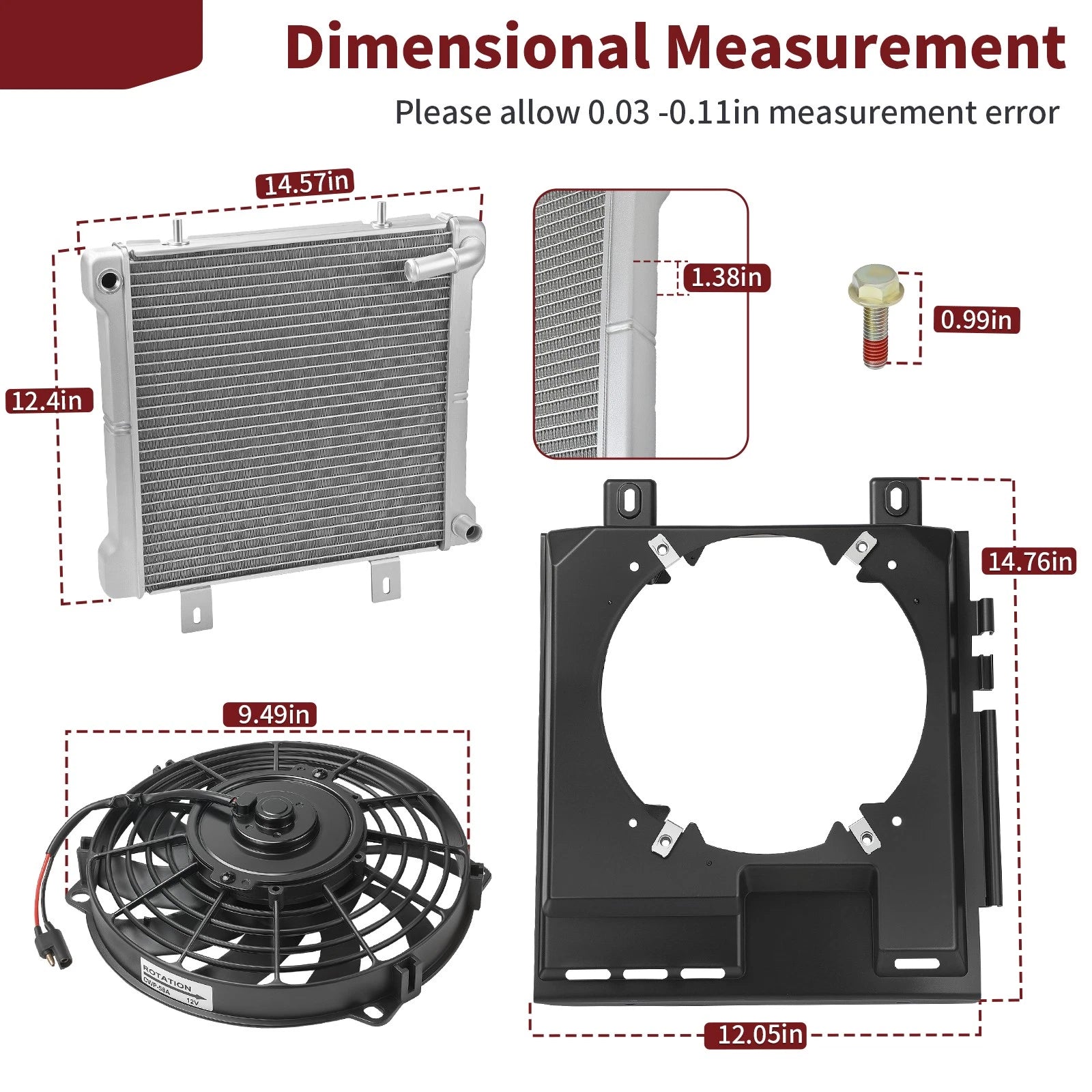 Radiator & Cooling Fan & Shroud Assy for Polaris Sportsman 500 (2000–2007)