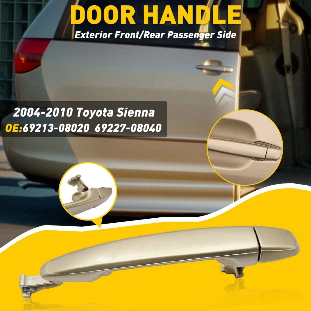 Set of 2 Rear Outside Door Handles for Toyota Sienna (2004–2010) 4Q2