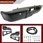 Rear Step Bumper w/ Sensor for GMC Sierra, Chevy Silverado 1500 (2007–2013)