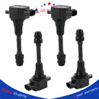 Set of 4 Ignition Coils for Nissan Altima X-Trail Sentra (2002–2013)