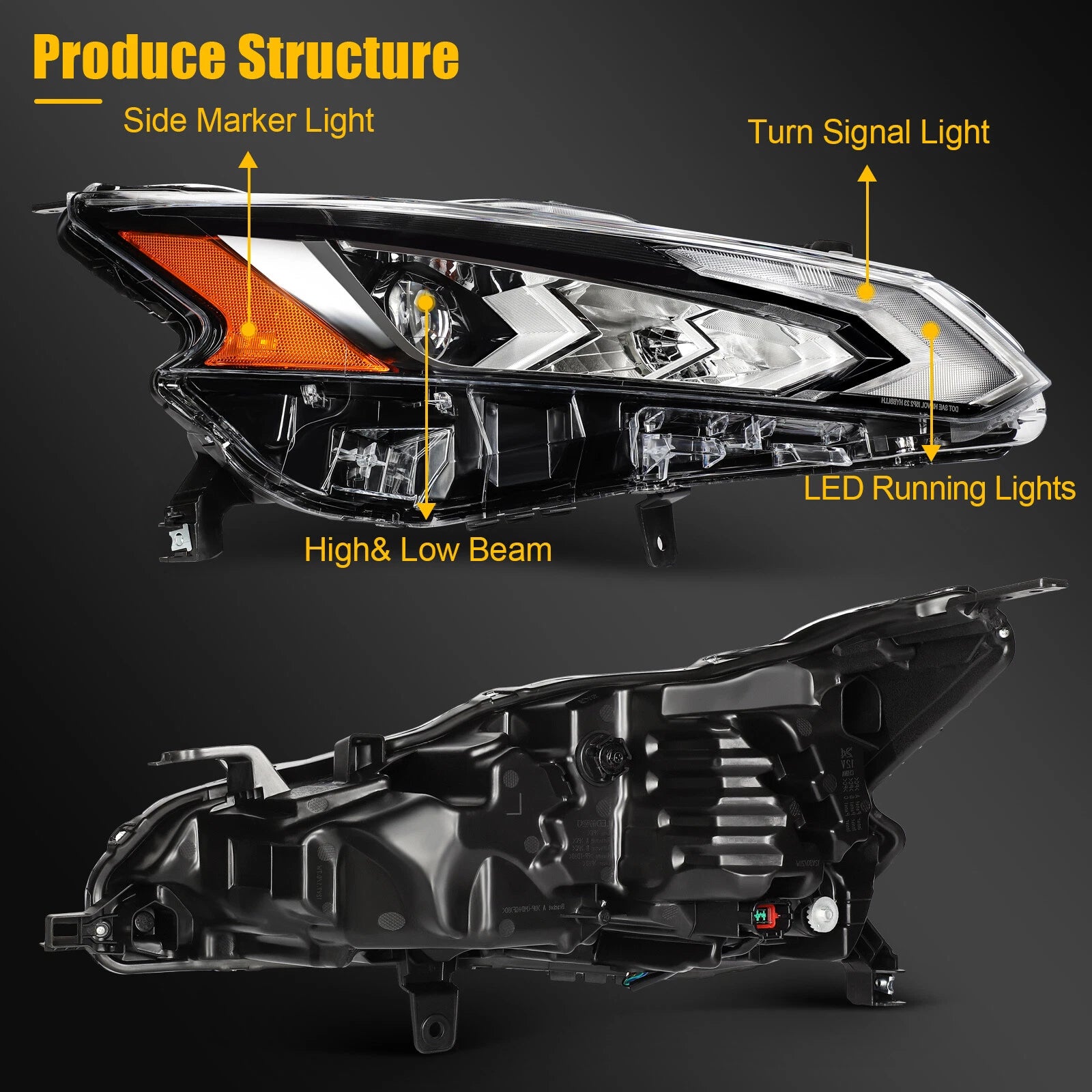 Full LED DRL Right Side Headlight for Nissan Altima (2019–2022)