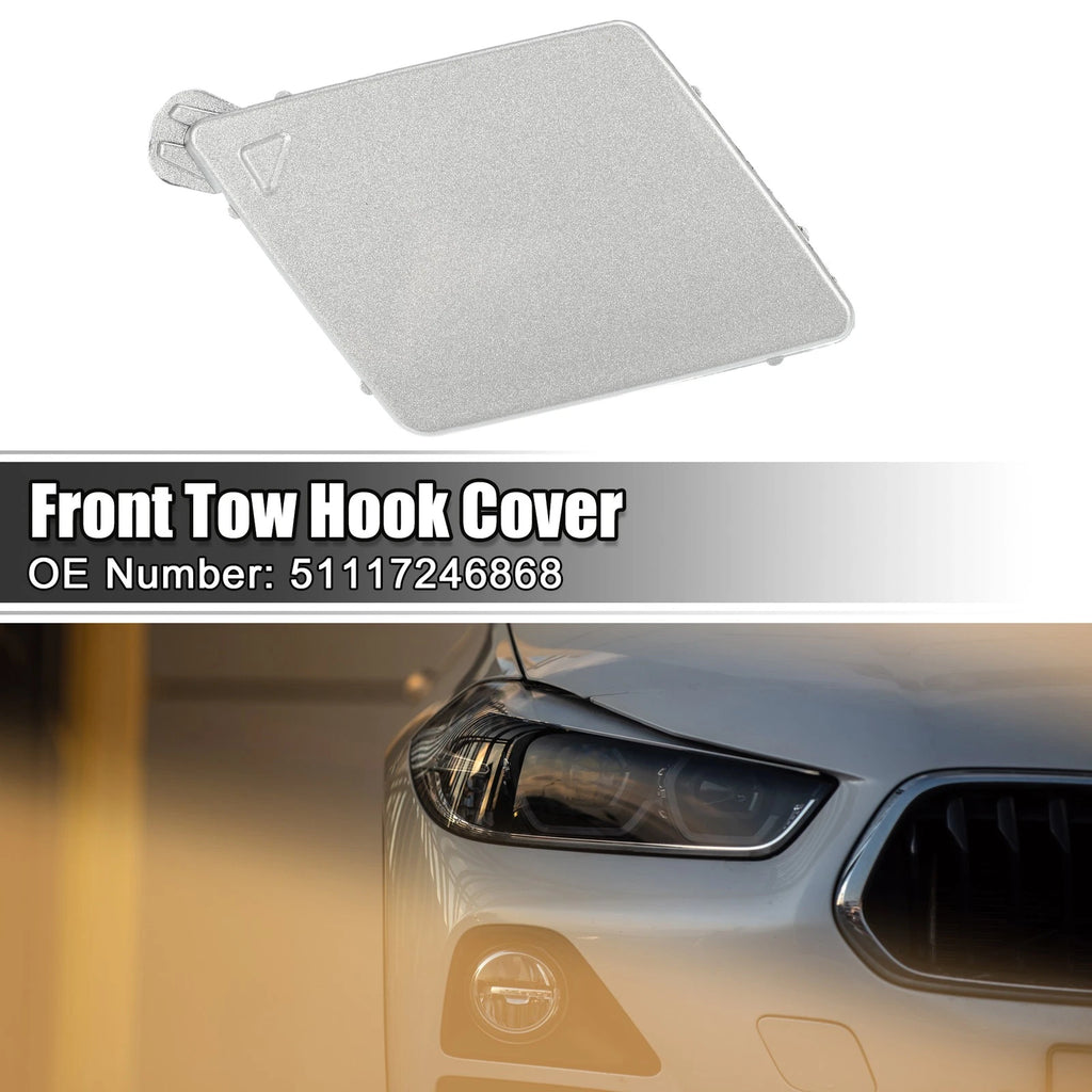 Tow Hook Cover for BMW 5 Series F10 (2011–2017) Silver Tone