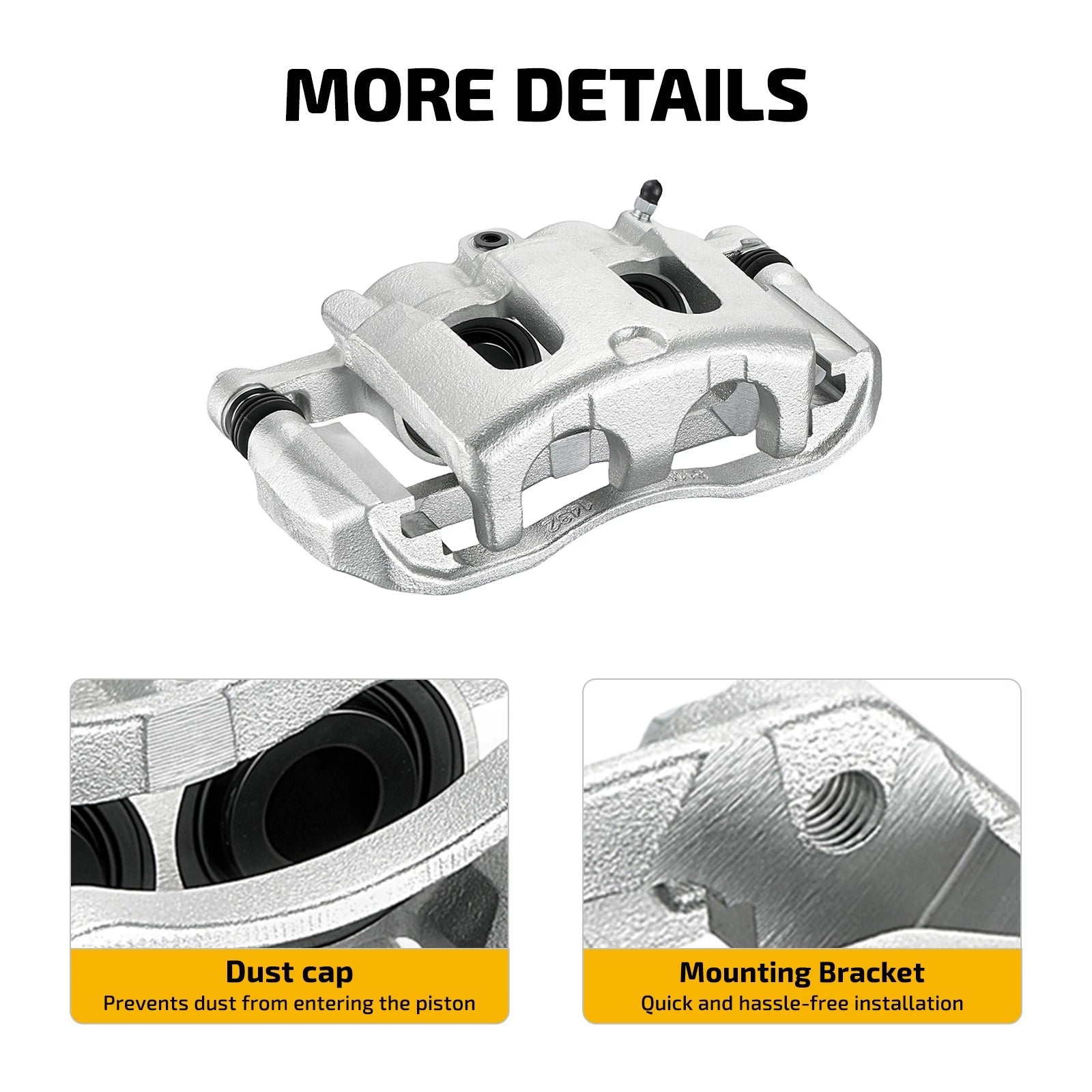 Front Left Right Brake Calipers with Bracket for Ford Explorer (2006-2010)