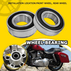 2X Wheel Bearings 25-1691 for Harley Davidson XL883L XL883N (2014–2019)