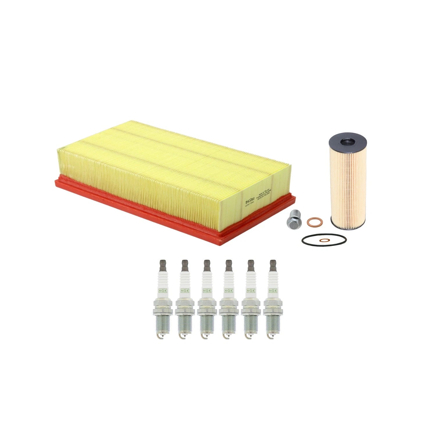 Wix Engine Air Oil Filters & NGK Spark Plug Kit for W124 300E E320 (1986–1995)