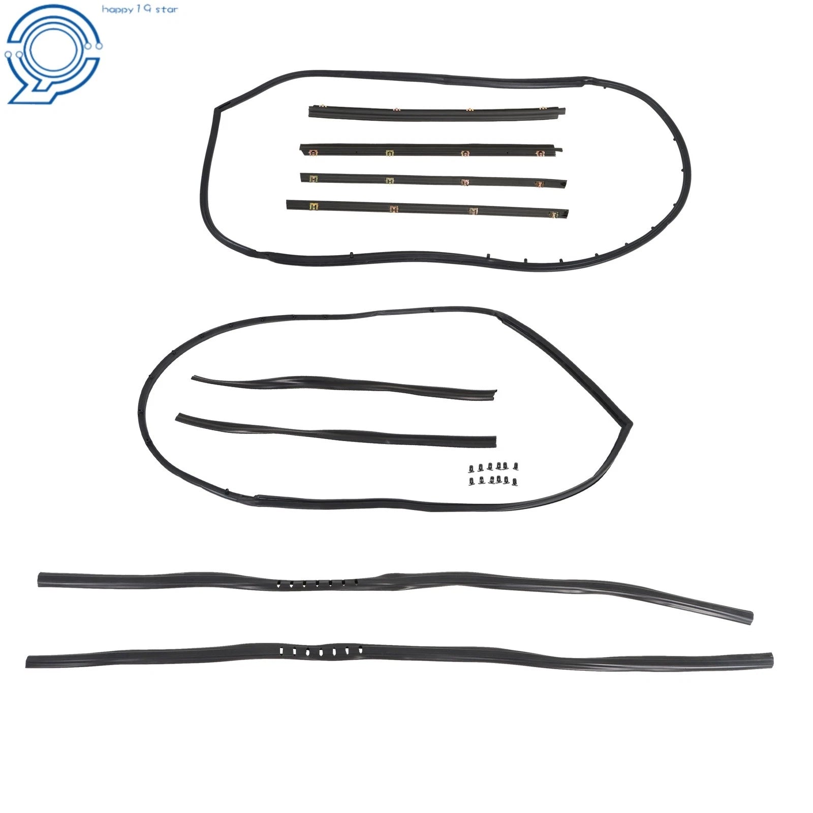 Set of 10 Weatherstrip Seals for Jeep Wrangler YJ CJ7 CJ8 (1976–1995)