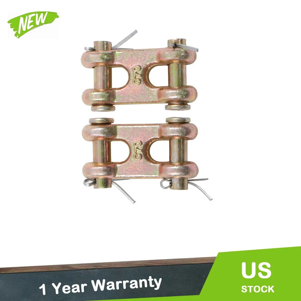 2X 3/8" G70 Chain Double Clevis for Transport Chain Twin Link