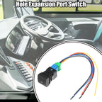 1 Pcs Hole Expansion Port Music Switch with Wire for Toyota Vehicles