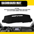 Dash Cover for Chevrolet Silverado 1500 2500 3500 (2014–2018) Black Mat