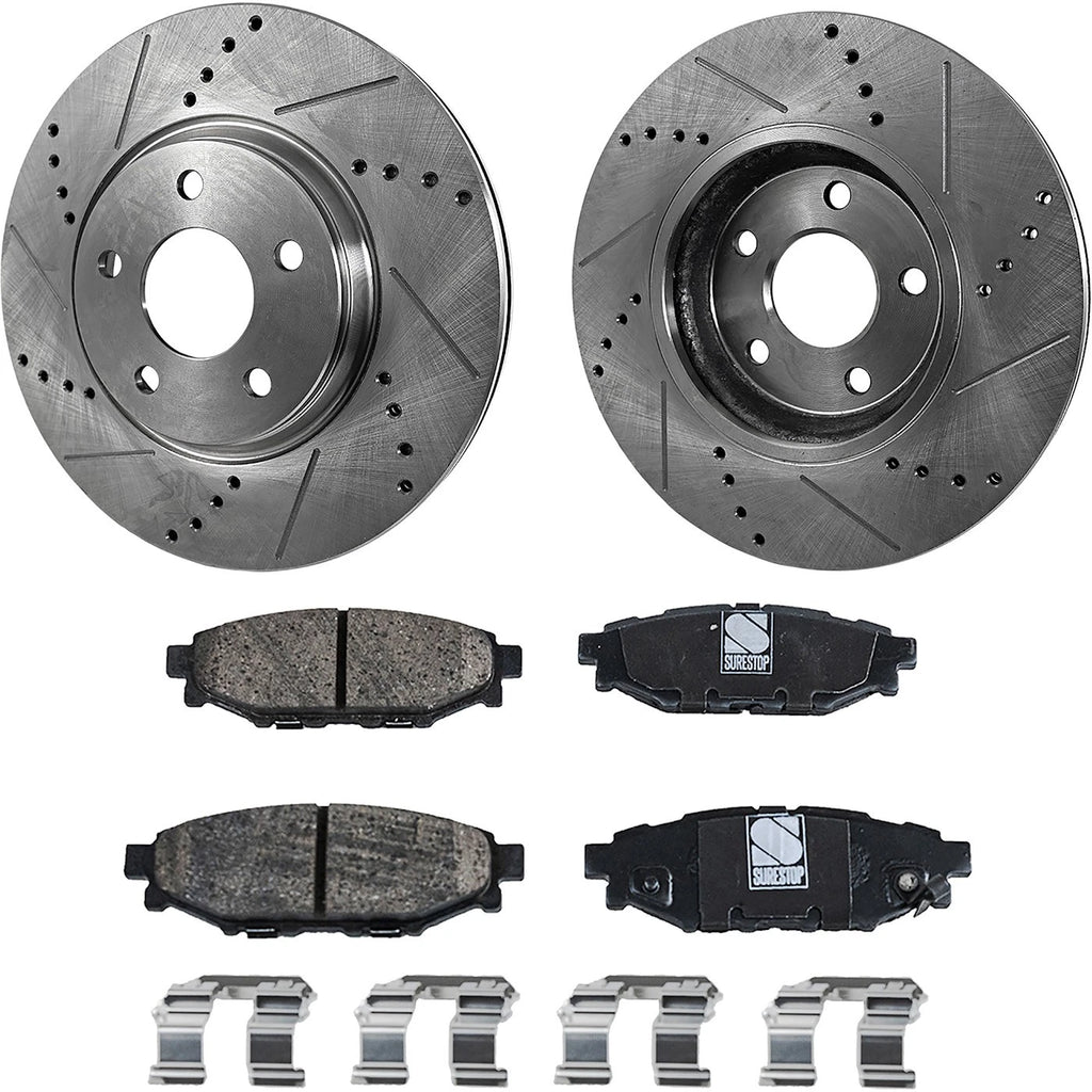 Brake Disc Rotors and Pads Kit for Subaru Impreza Forester XV Crosstrek