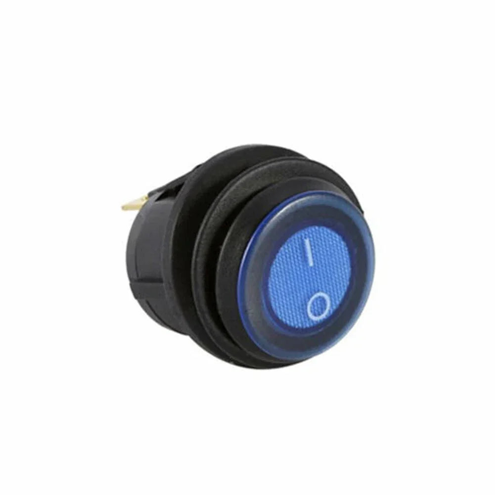 ON/OFF LED Round-Blue Light Rocker-Switch for Multiple Makes & Models