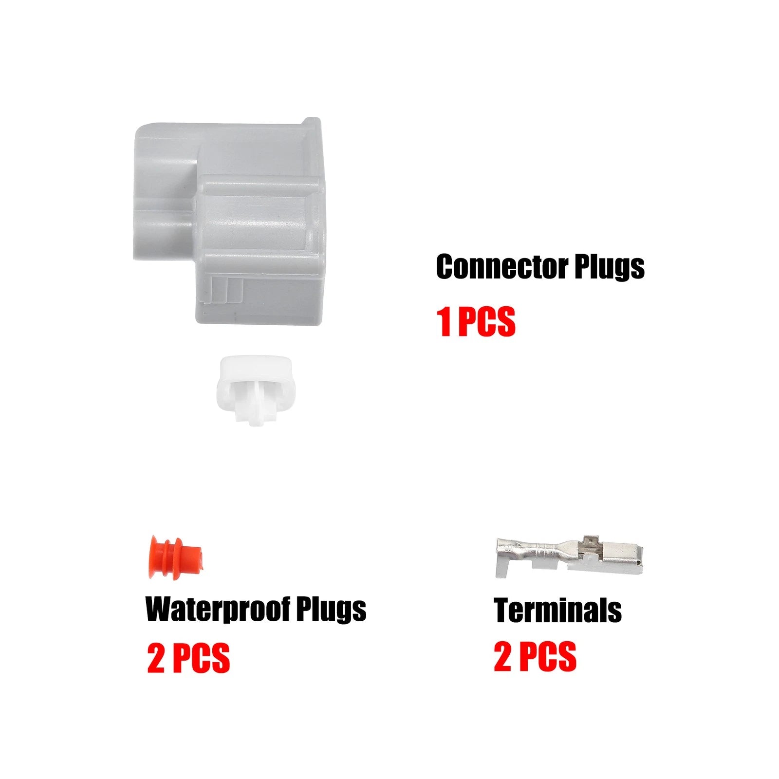 Set of 2 Fuel Injector Connector Adapter Plugs for Toyota (No. 90980-11875)
