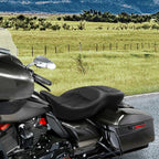 Black Driver Passenger Seat for Harley Touring Road King Glide (2009–2023)