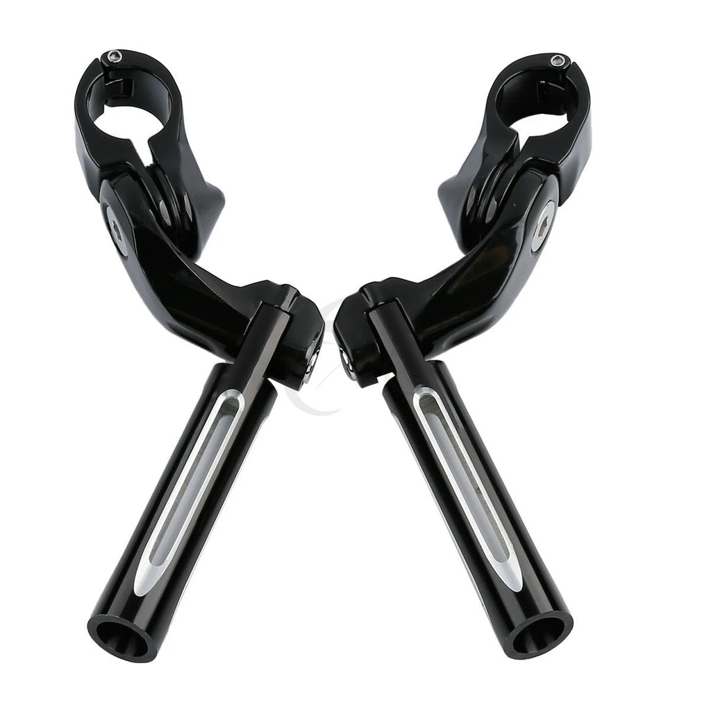 1 1/4" Black Footpeg Short Angled Mount for Harley Road King (1994–2023)