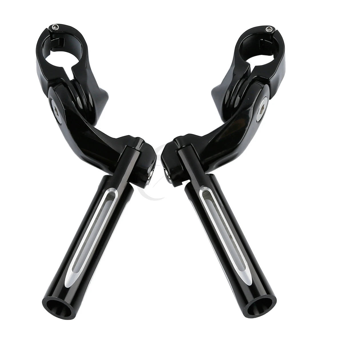 1 1/4" Black Footpeg Short Angled Mount for Harley Road King (1994–2023)