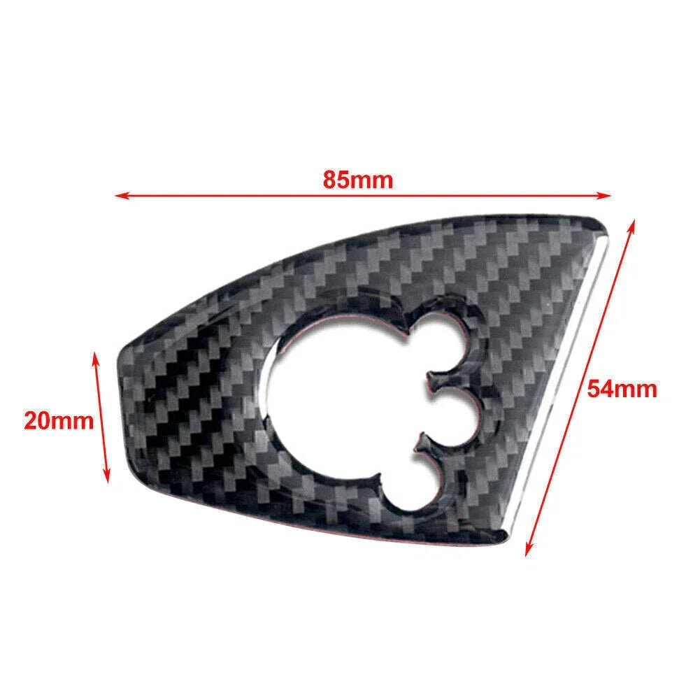 Carbon Fiber Black Interior Door Lock Button Cover Trim for Audi TT TTRS (2008-2014)