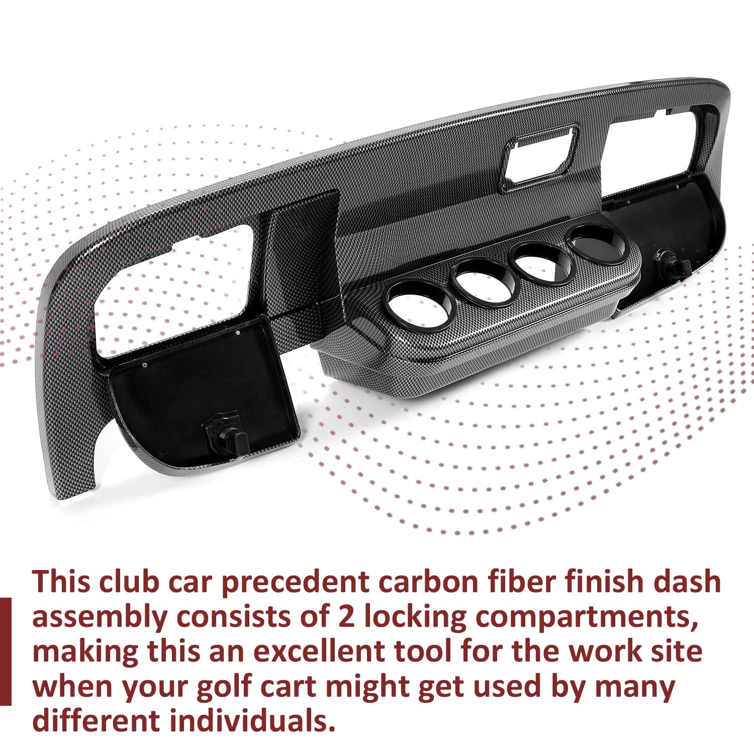 Dash Assembly Cover for EZGO TXT Medalist Golf Cart (1994–2013) Carbon Fiber Style