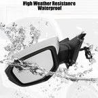 Left Side Exterior Door Mirror Assembly White for Honda Civic (2016-2021)