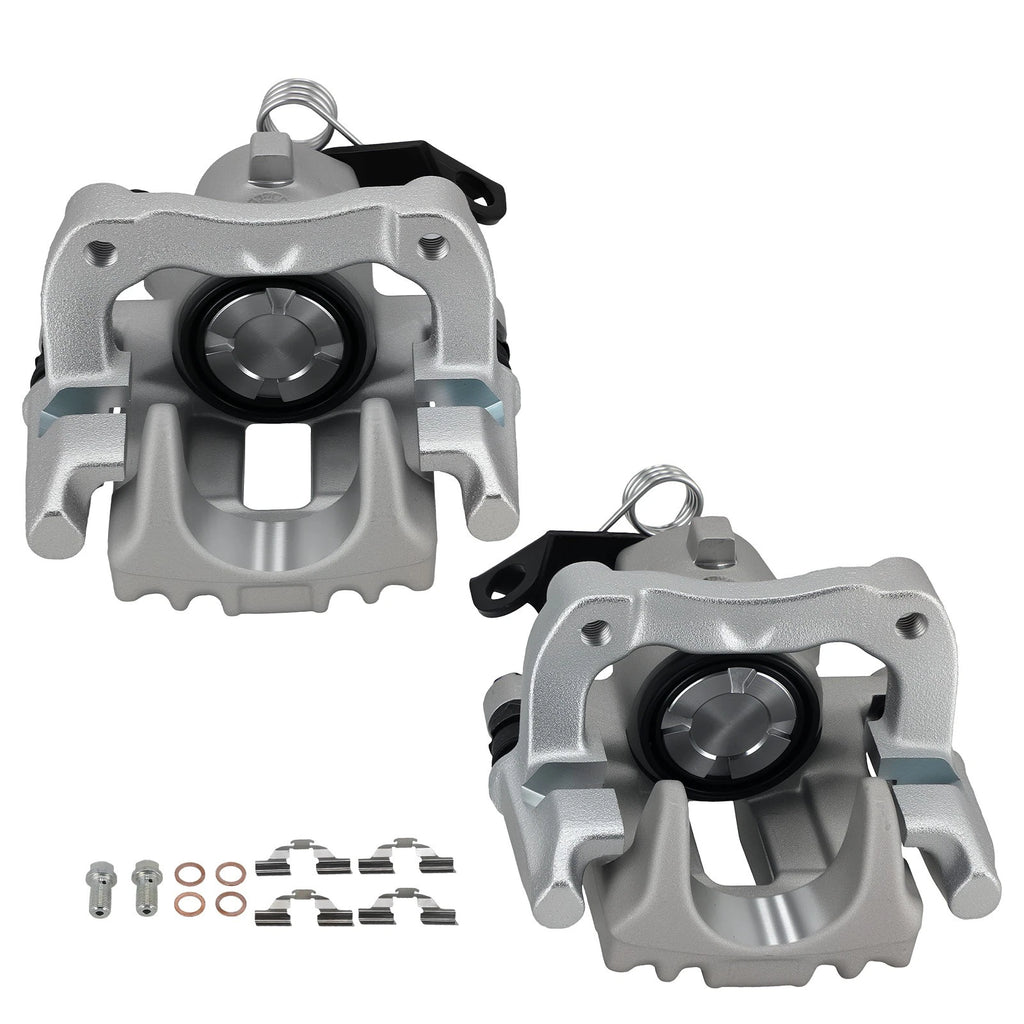Rear Pair Brake Caliper Set with Bracket for Volkswagen Jetta (2007–2009)