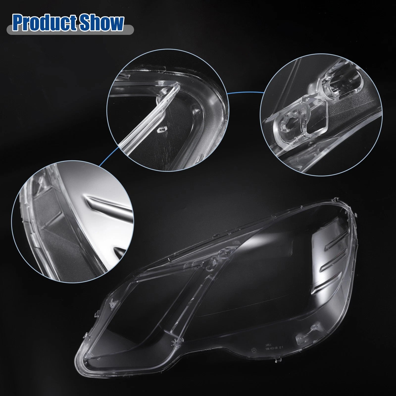 Pair Clear Lens Covers for Mercedes Benz E Class (2010–2016) No.A2128209561