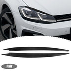 1 Pair ABS Headlight Eyelid Stickers for VW Golf (2010–2014) Carbon Fiber