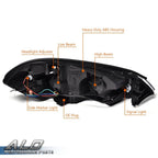 Clear Corner Black Headlights for Chevy Impala, Monte Carlo (2006–2013)