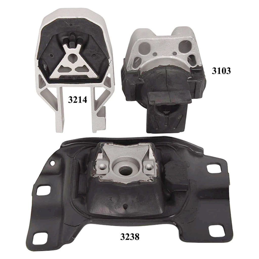 3Pcs Engine Motor & Transmission Mount Kit for Ford Focus (2012-2018)