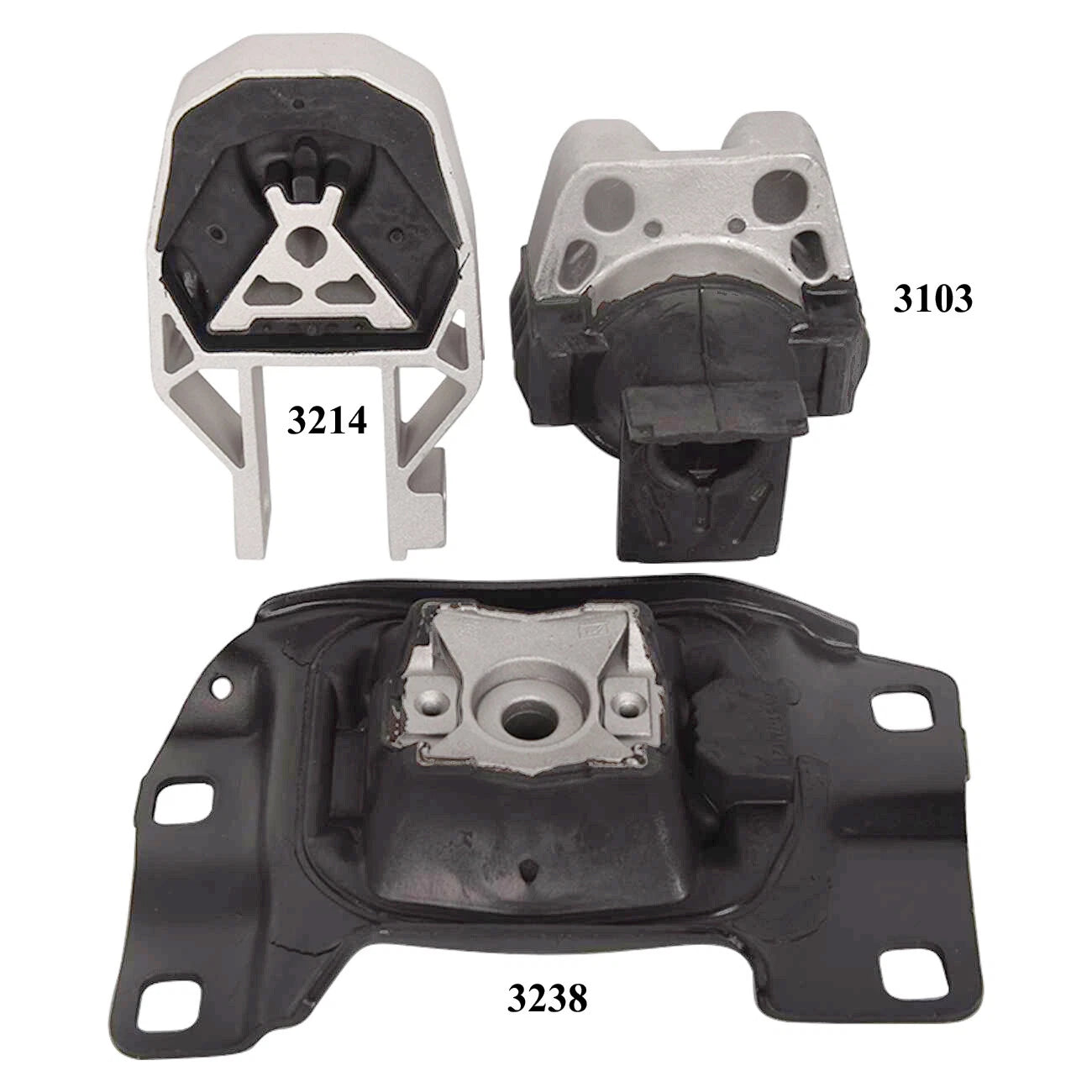3Pcs Engine Motor & Transmission Mount Kit for Ford Focus (2012-2018)