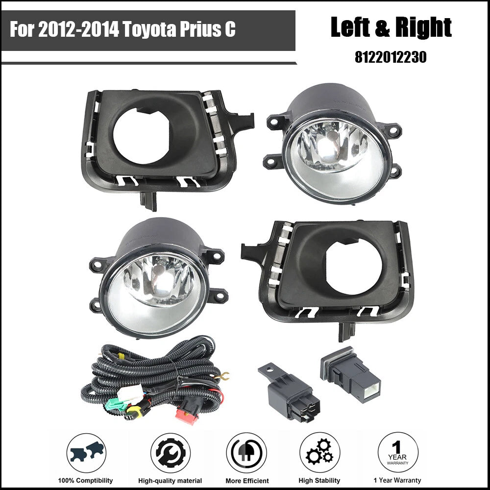 Fog Light Lamps Frame Kit for Toyota Prius (2012–2014)