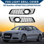 1 Pair Front Fog Light Grill for Audi A3 8P (2009–2013) No. 8P0807682J/8P0807681AA