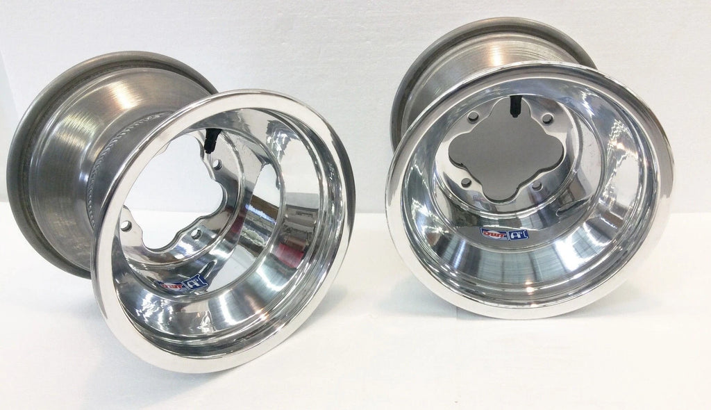 DWT Polished A5 8" Rear Wheels Rims for Yamaha YFZ450 Banshee Raptor (2000–2023)