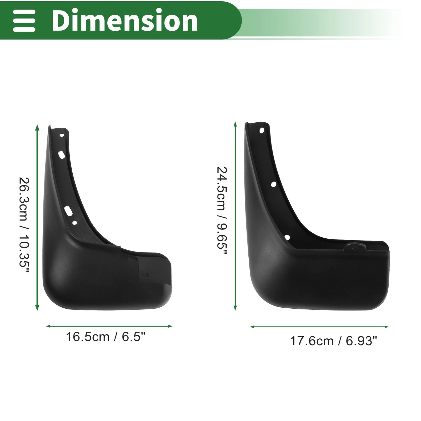 Mud Flaps Splash Guards for Hyundai i30 (2009–2015) W/ Mount Accessories