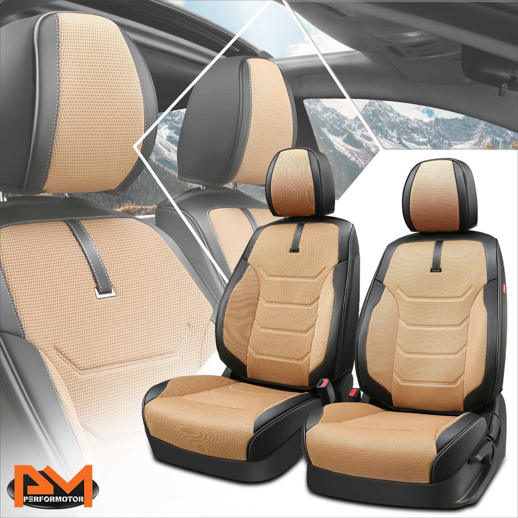 Front Row Bucket Seat Cover Cushion Protector for Universal Vehicles