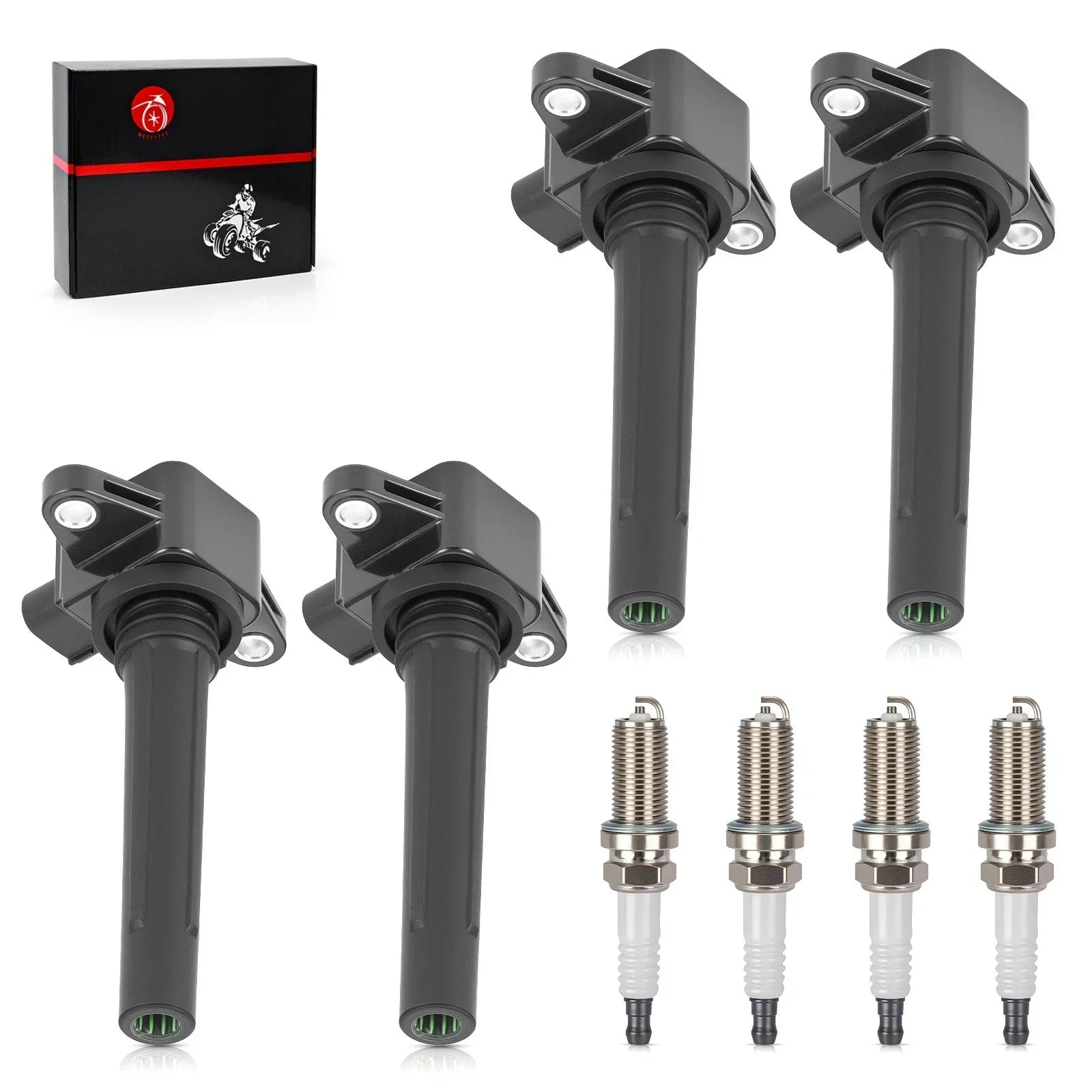 4pcs/set Ignition Coils w Spark Plug for Yamaha UP1800