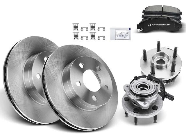 Front Brake Pad, Rotor & Wheel Bearing Kit for Mazda B4000 (1994–2000)