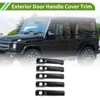 Set of 5 Carbon Fiber Black Exterior Door Handle Cover Trim for Mercedes-Benz G 